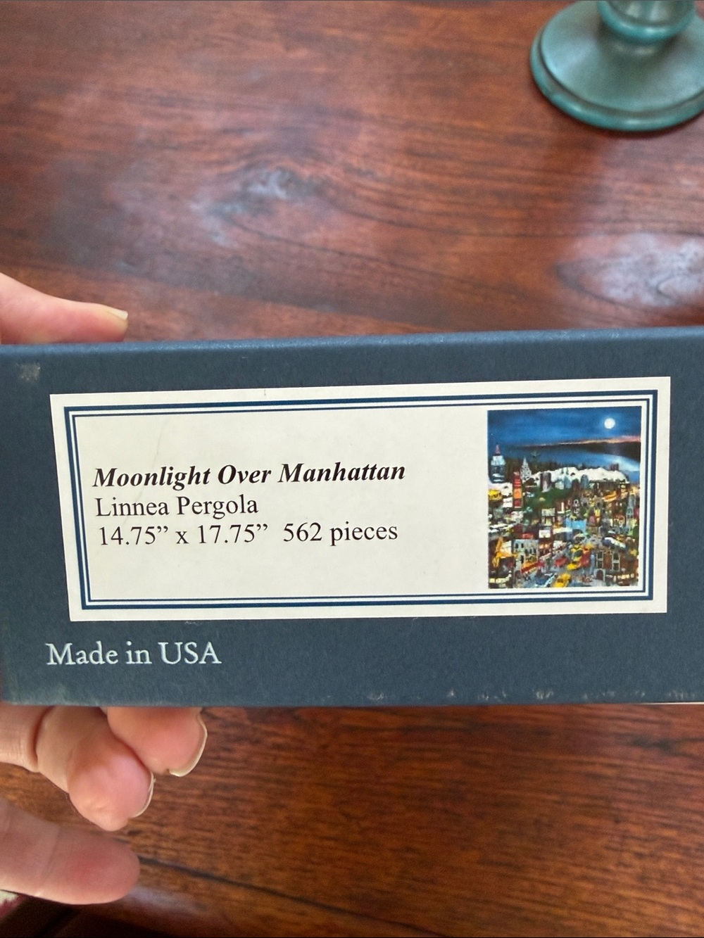 Liberty Puzzles Classic Wooden Jigsaw Puzzle - 🧩 Moonlight Over Manhattan - Picture 3 of 5